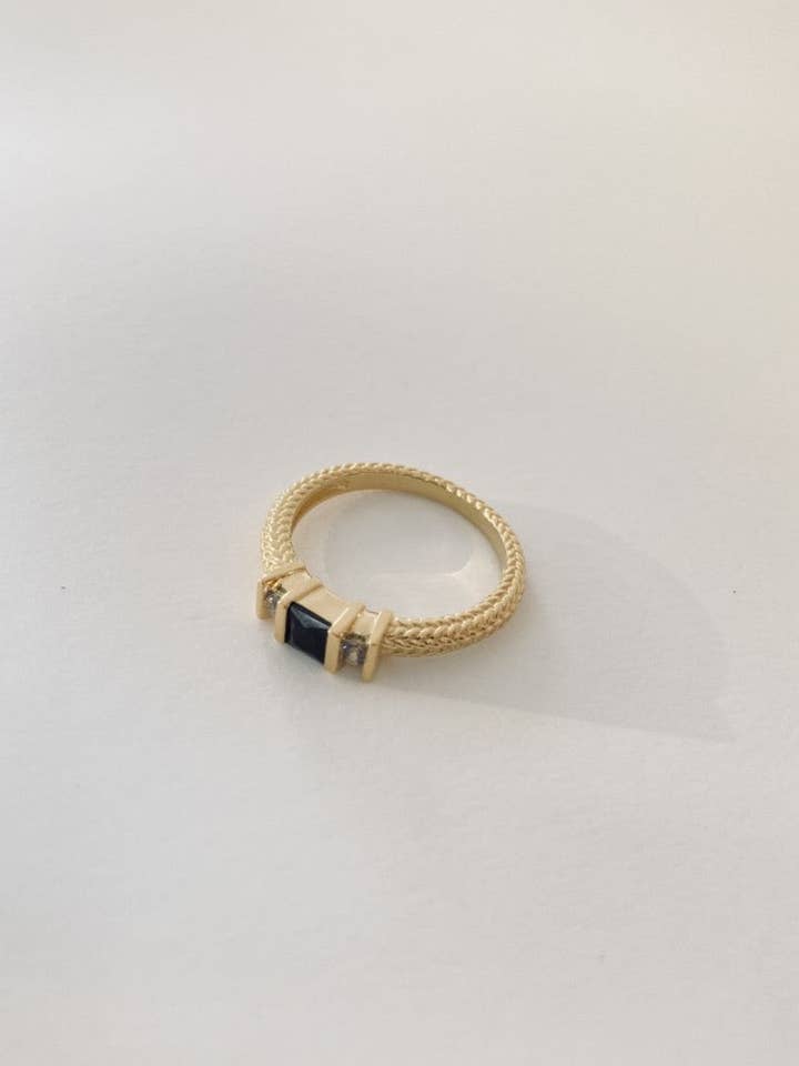 Yuj Black ring for wholesale by MAMOJA