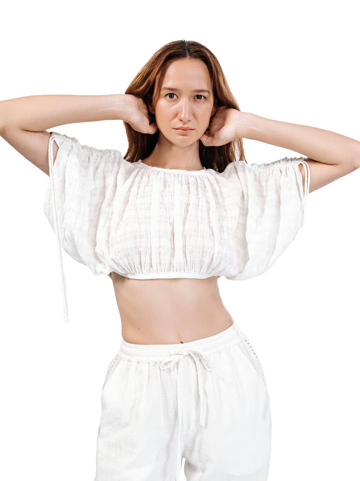 Koto Crop Top Hvid for engroshandel hos Gingersnap Official Bali