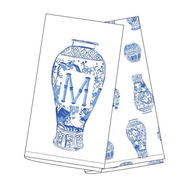 8 Oak Lane – Engroshandel Viskestykke – Ginger Jar Initial køkkenhåndklædesæt10