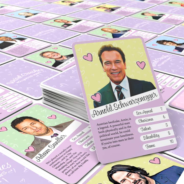 Bubblegum Stuff UK - Wholesale Card Game - Weird Crushes - Hollywood Hunks Card Game