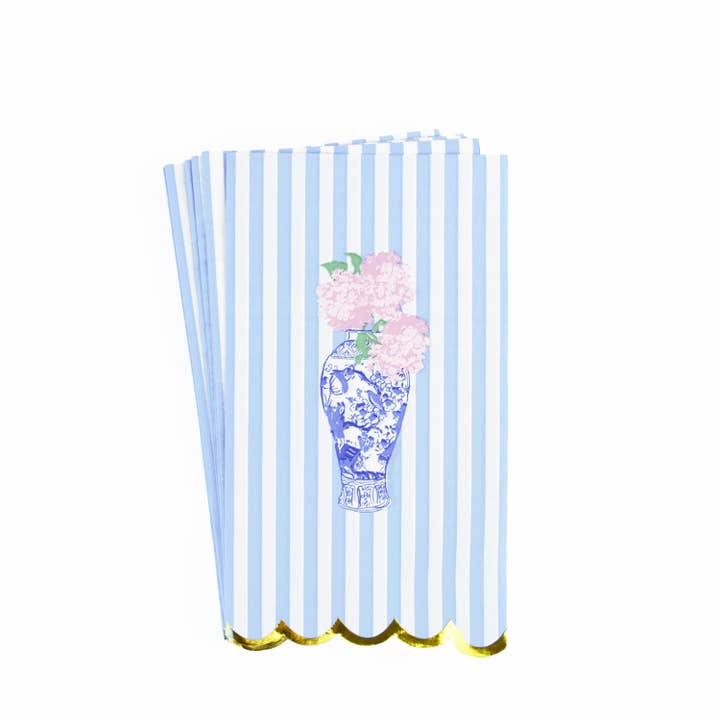 8 Oak Lane - Wholesale Disposable Napkin - Ginger Jar Floral Paper Guest Towel Packs