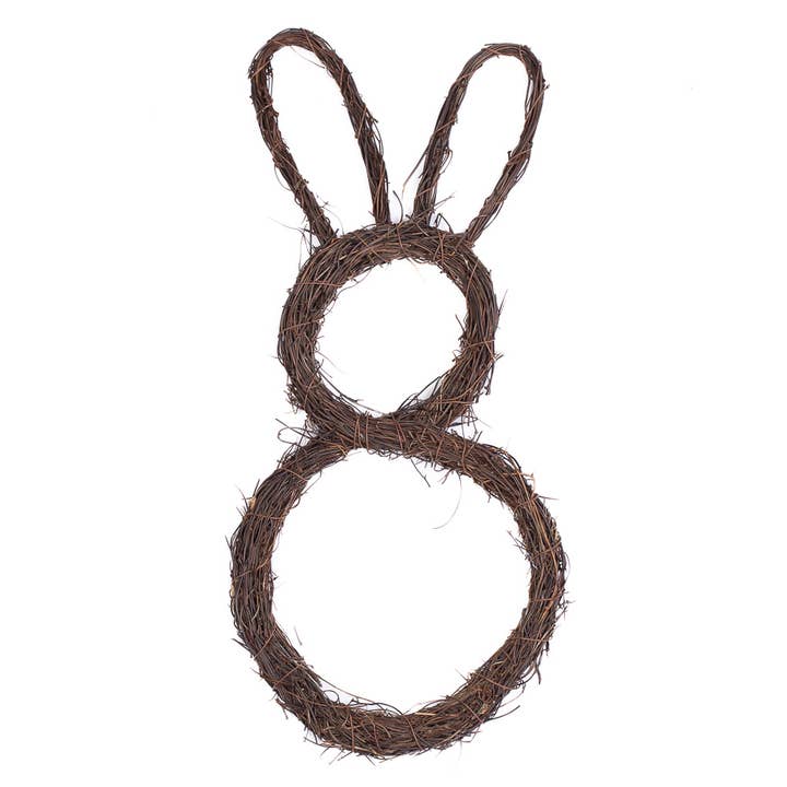 Factory Direct Craft - Wholesale Wreath - Natural Grapevine Easter Bunny - 16-1/2" x 7-1/2"