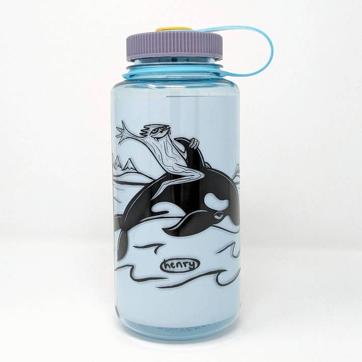 It's a Henry - Wholesale Water Bottle - Sasquatch Riding an Orca - Nalgene Bottle0