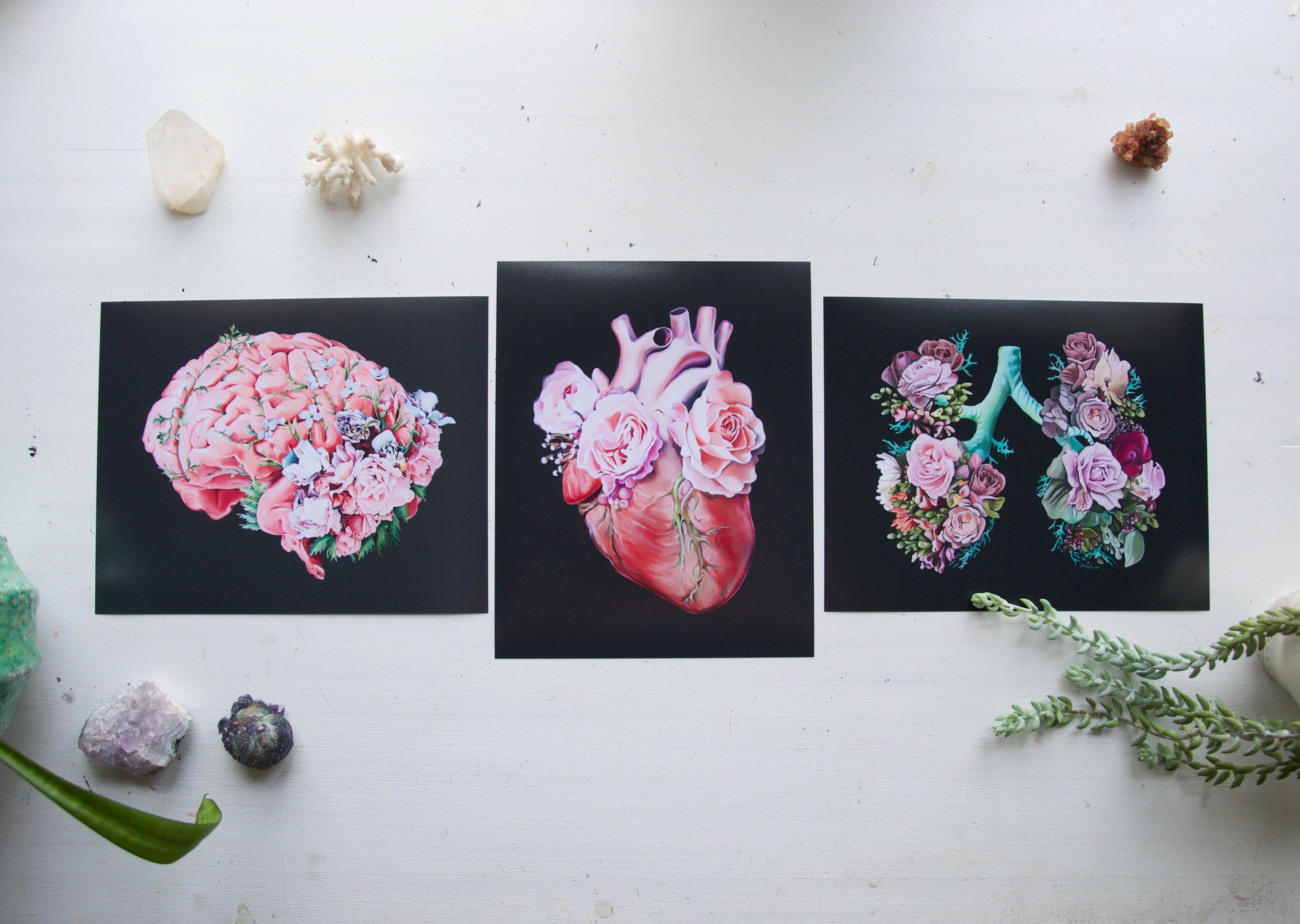 Trisha Thompson Adams - Wholesale Art Print - Floral Brain Flower Anatomy Art Print3