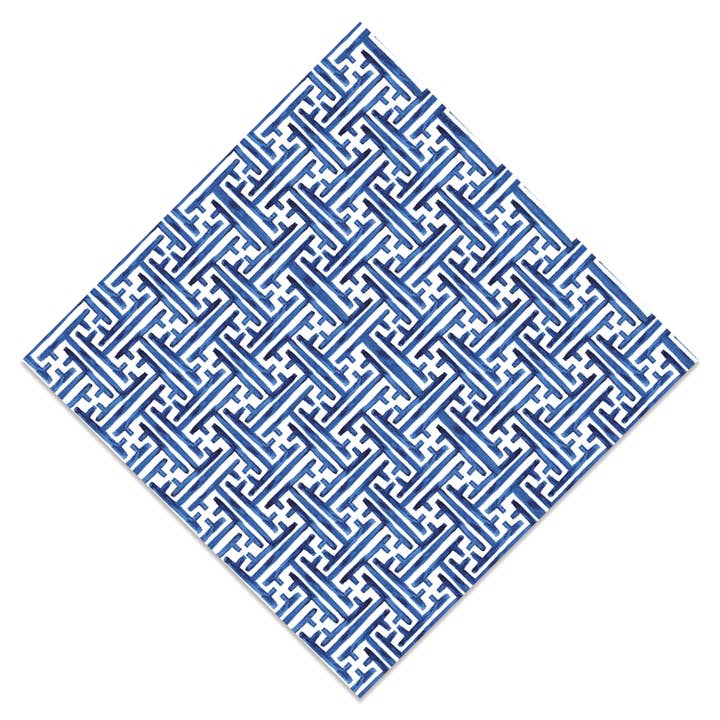 Servilletas de cóctel de papel en stock | Tejido de cesta azul marino para venta al por mayor de WH Hostess Social Stationery