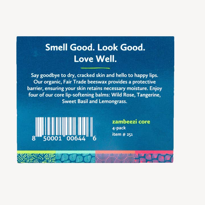 Zambeezi - Vente Assortiment de baumes à lèvres - Lot de 4 baumes à lèvres bio1