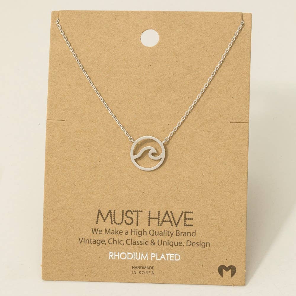 Fame Accessories - Vendita all'ingrosso Collana con ciondolo/pendaglio - Collana con ciondolo a forma di onda5