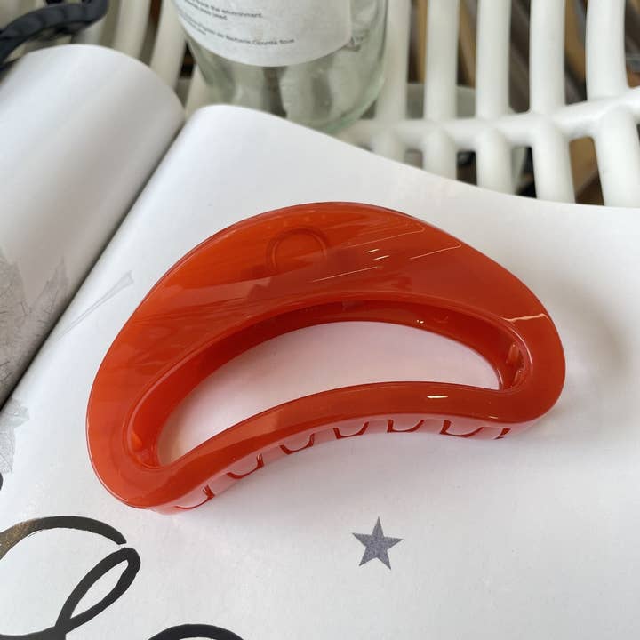 NINEXIS - Wholesale Hair Clip - Women's - CWAHA1518_SIMPLE SEMI CIRCULAR ARC LARGE HAIR CLAW CLIP6