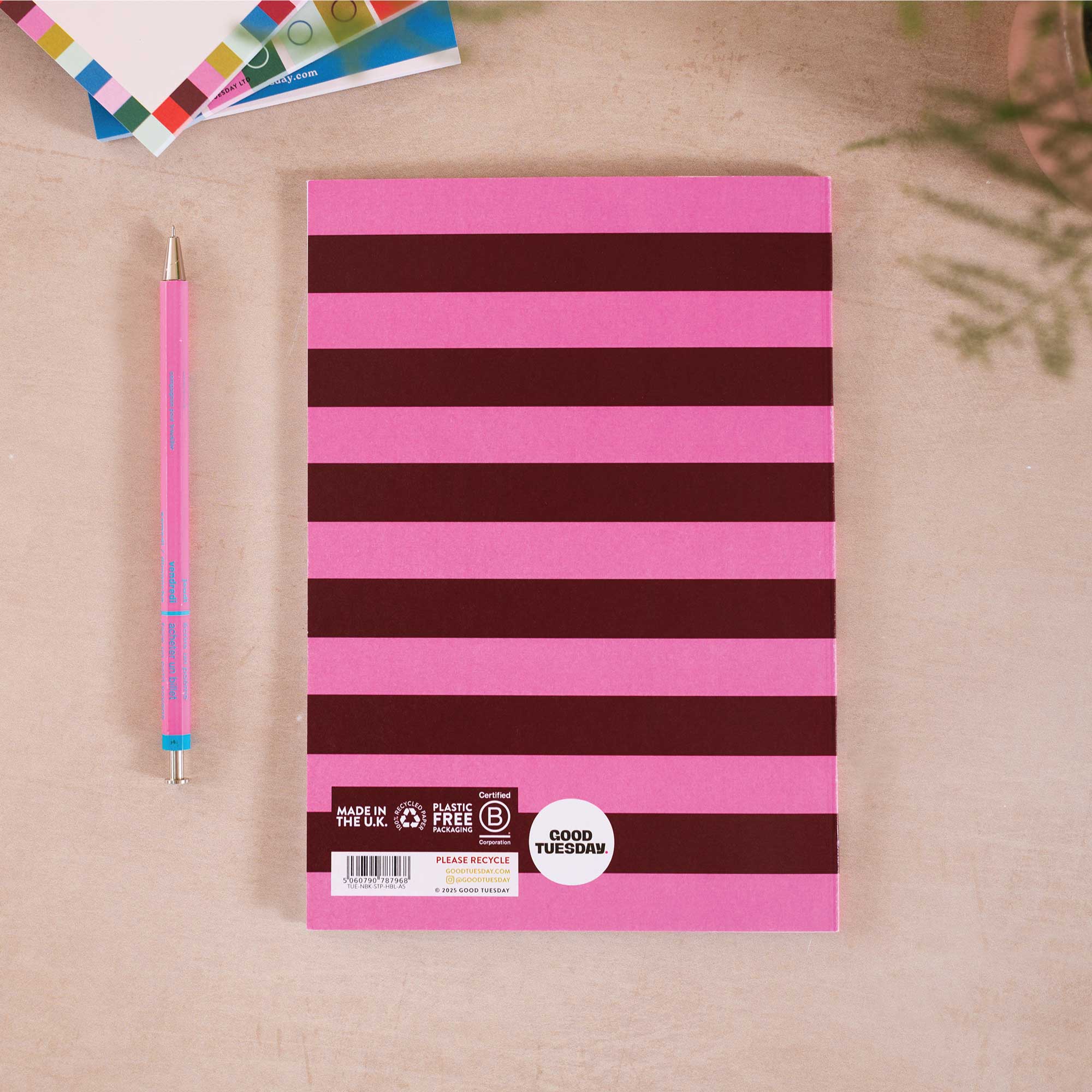 Good Tuesday (Once Upon a Tuesday) - Wholesale Notebook - A5 Hot Pink Bloom Notebook4