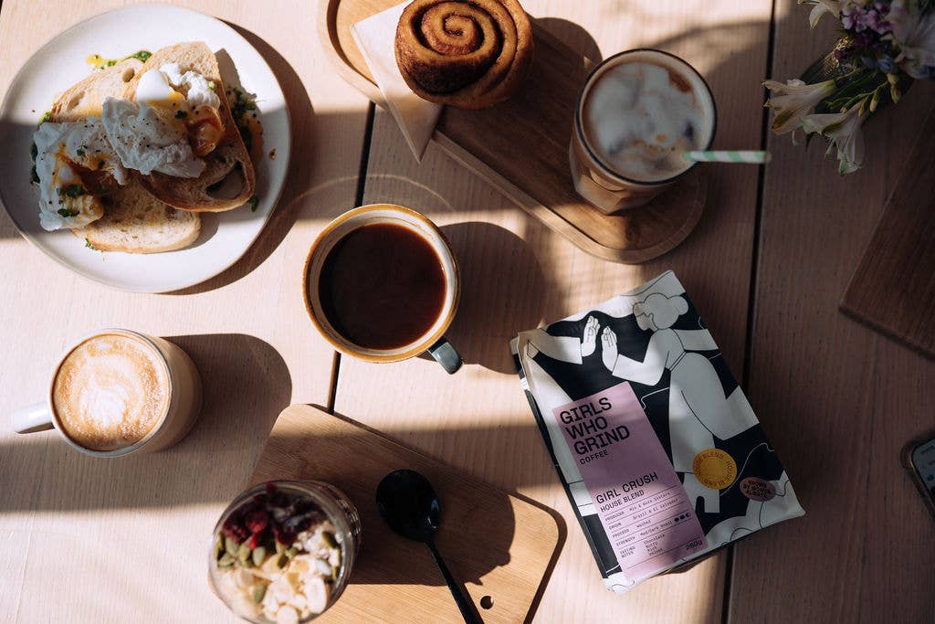 Girls Who Grind Coffee - Wholesale Ground Coffee - Coffee Beans, Girl Crush, houseblend coffee.8