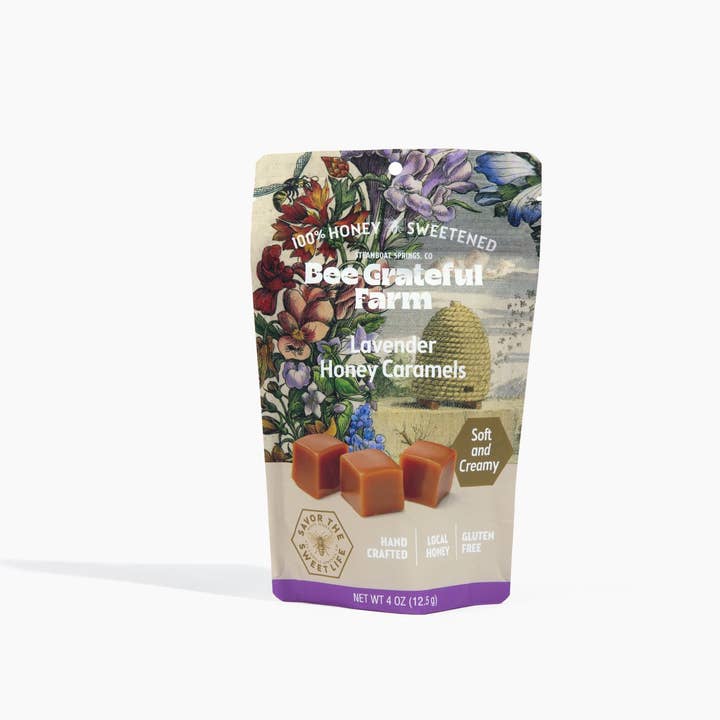 Bee Grateful Farm's 100% Honey Sweetened Caramels - Wholesale Caramel - Assortment case 100% Honey Sweetened Caramels1