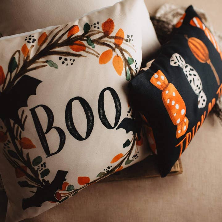 UniikPillows - Venta al por mayor Funda de cojín - Funda de almohada de caramelo truco o trato | fundas de almohada de Halloween | Decoración de otoño | Decoración de habitaciones | Almohadas decorativas | Regalo para ella | Almohadas de sofá3