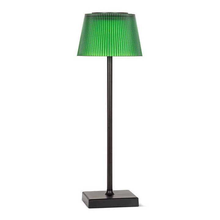 Abbott - Wholesale Accent/Desk Lamp - Fluted Green Shade LED Outdoor Table Lamp-15"H - Clearance4