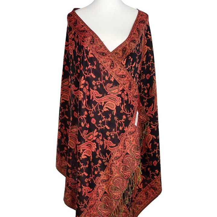 Jasper Trading LLC - Wholesale Scarf - Women's - 023_5 - One Piece Pasiley Print Pashmina Shawl Scarf2