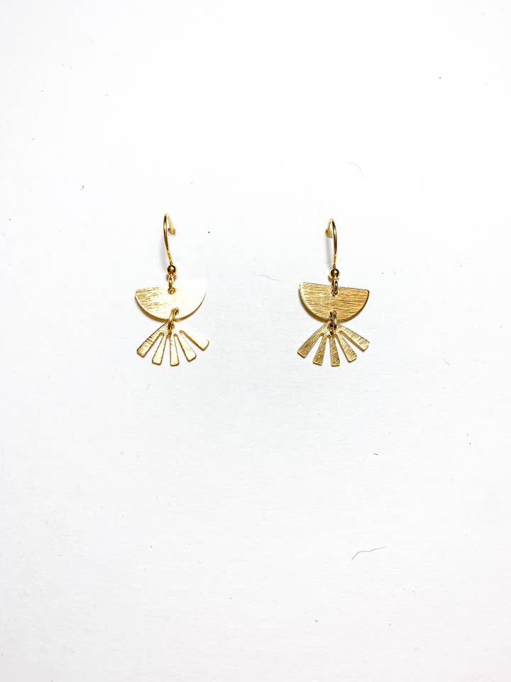 Boucles d'oreilles en micro laiton pour la vente par Plum and Senna Designs