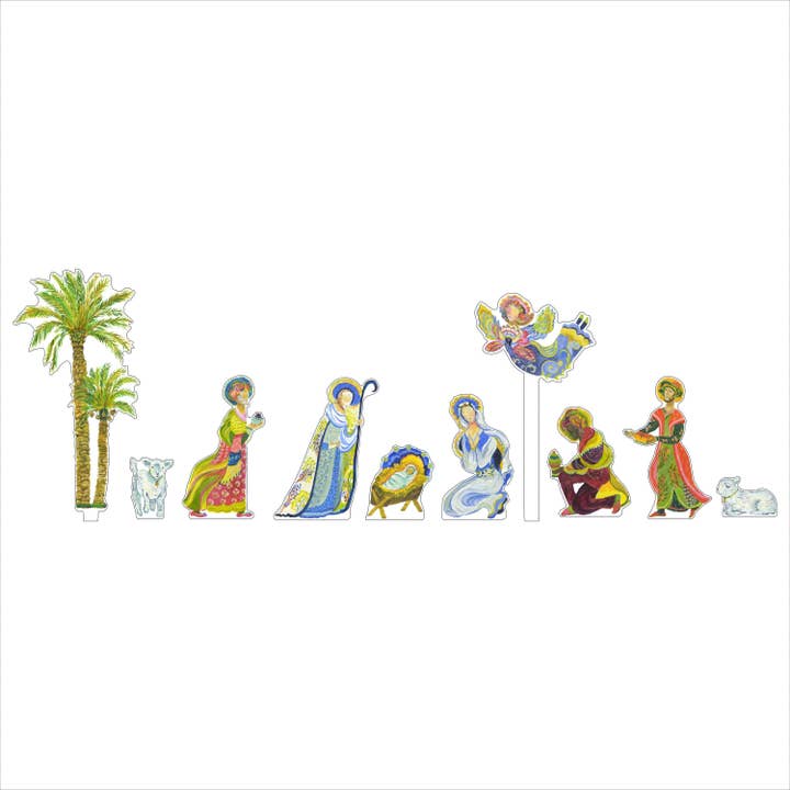 Kimberly Hodges - Wholesale Nativity Scene Decor - KHA-243 Nativity Set LG | 0.75 Acrylic