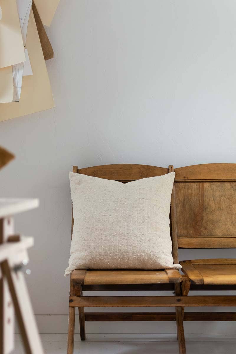 Fair + Simple - Wholesale Throw/Decorative Pillow - Woven Pillow in Textured Beige2