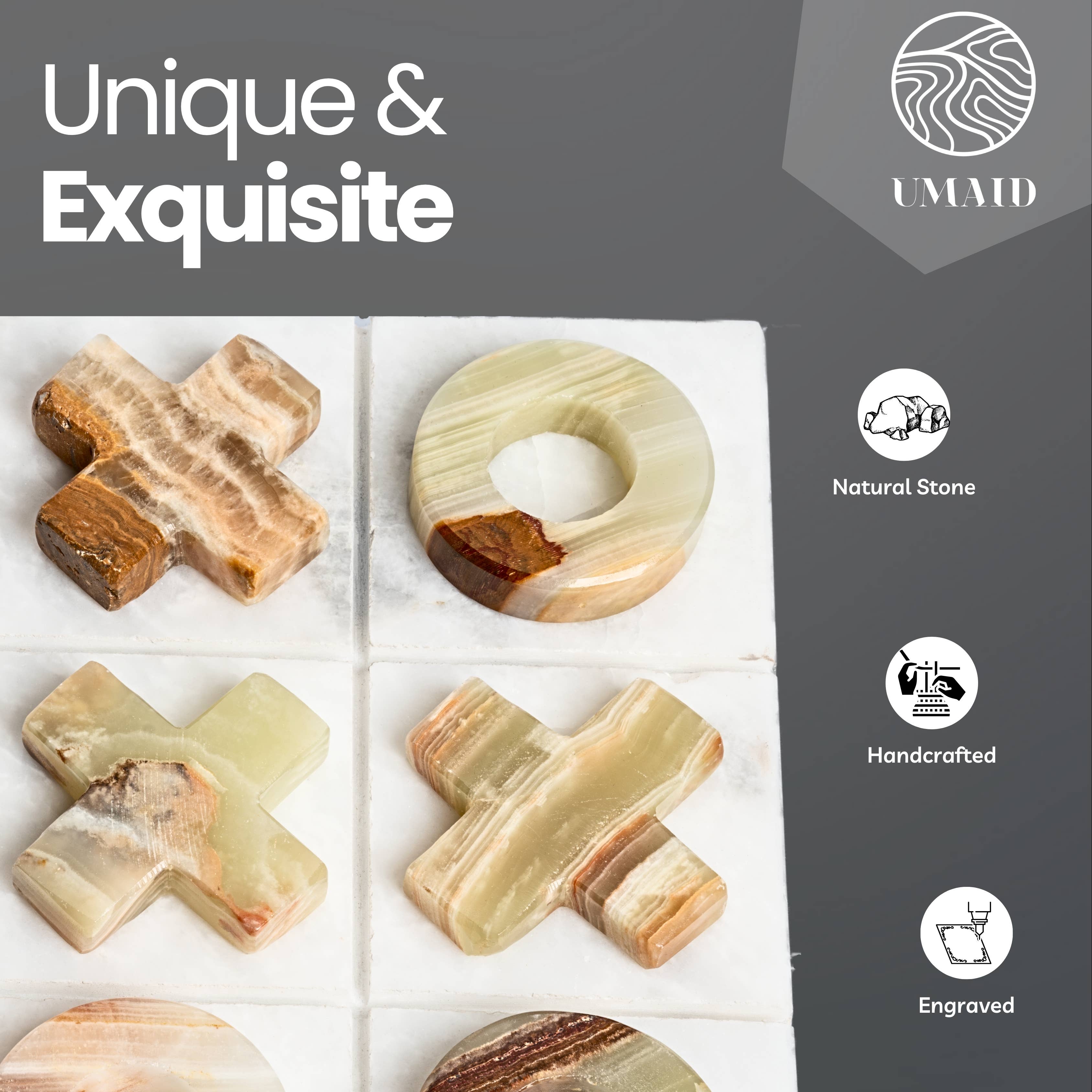 UMAID PRODUCTS - Wholesale Board Game - Marble Tic Tac Toe Game7