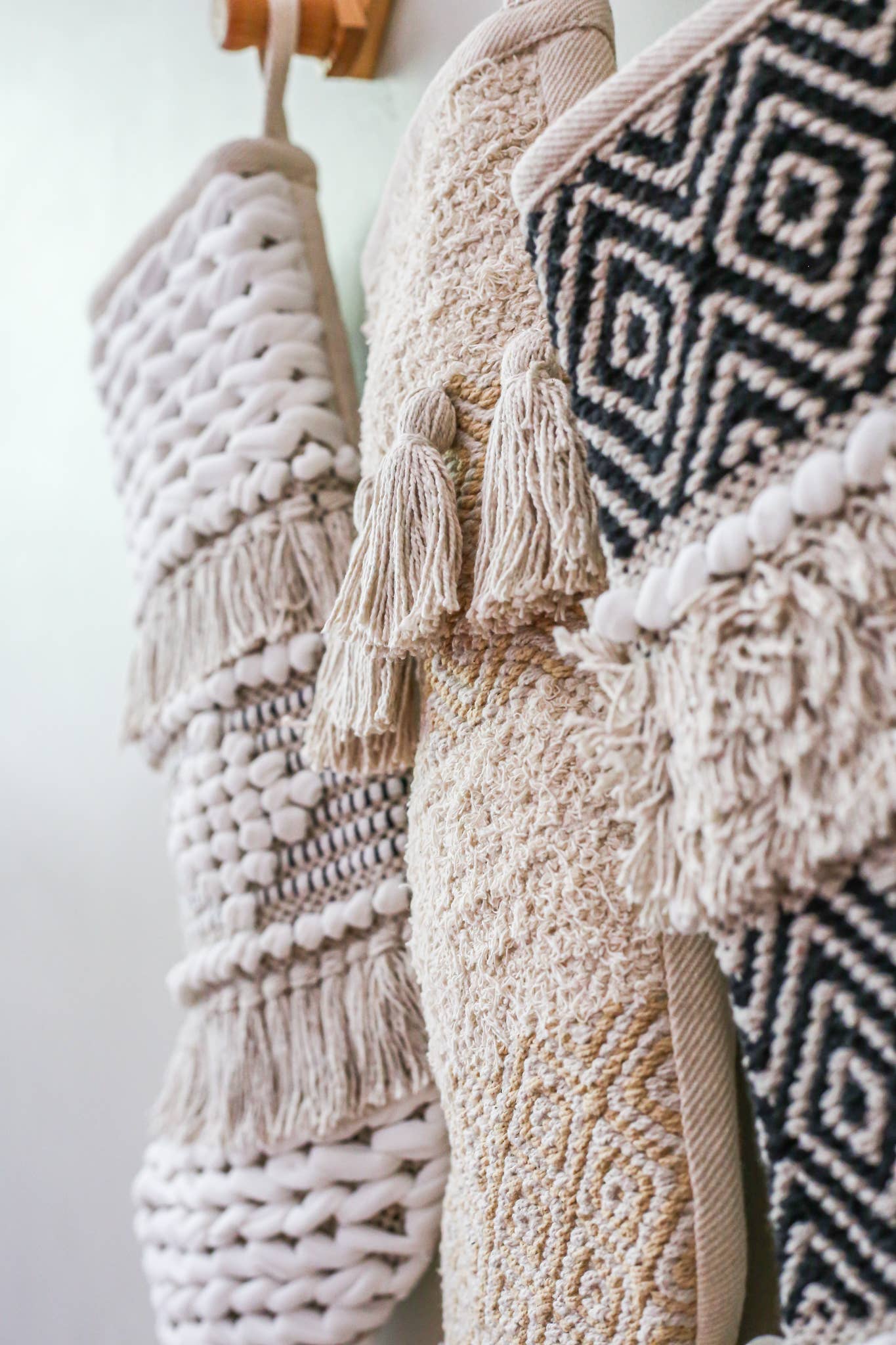 NOEL by Alma Home - Wholesale Holiday Stocking - Geometric Boho Stockings | Set of Four | Bohemian Christmas4