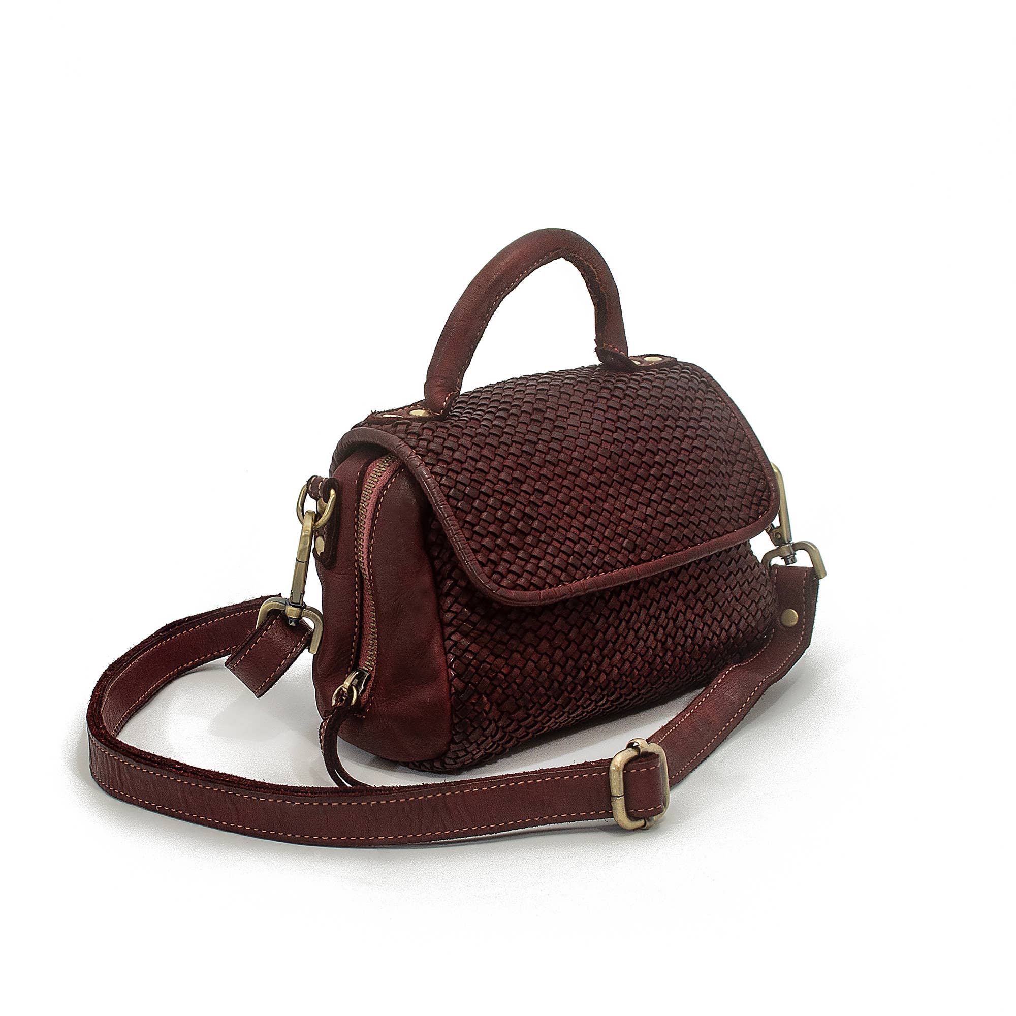 Bolsa Nova Handbags - Wholesale Crossbody Bag - Women's - Lily Woven Leather Minibag23