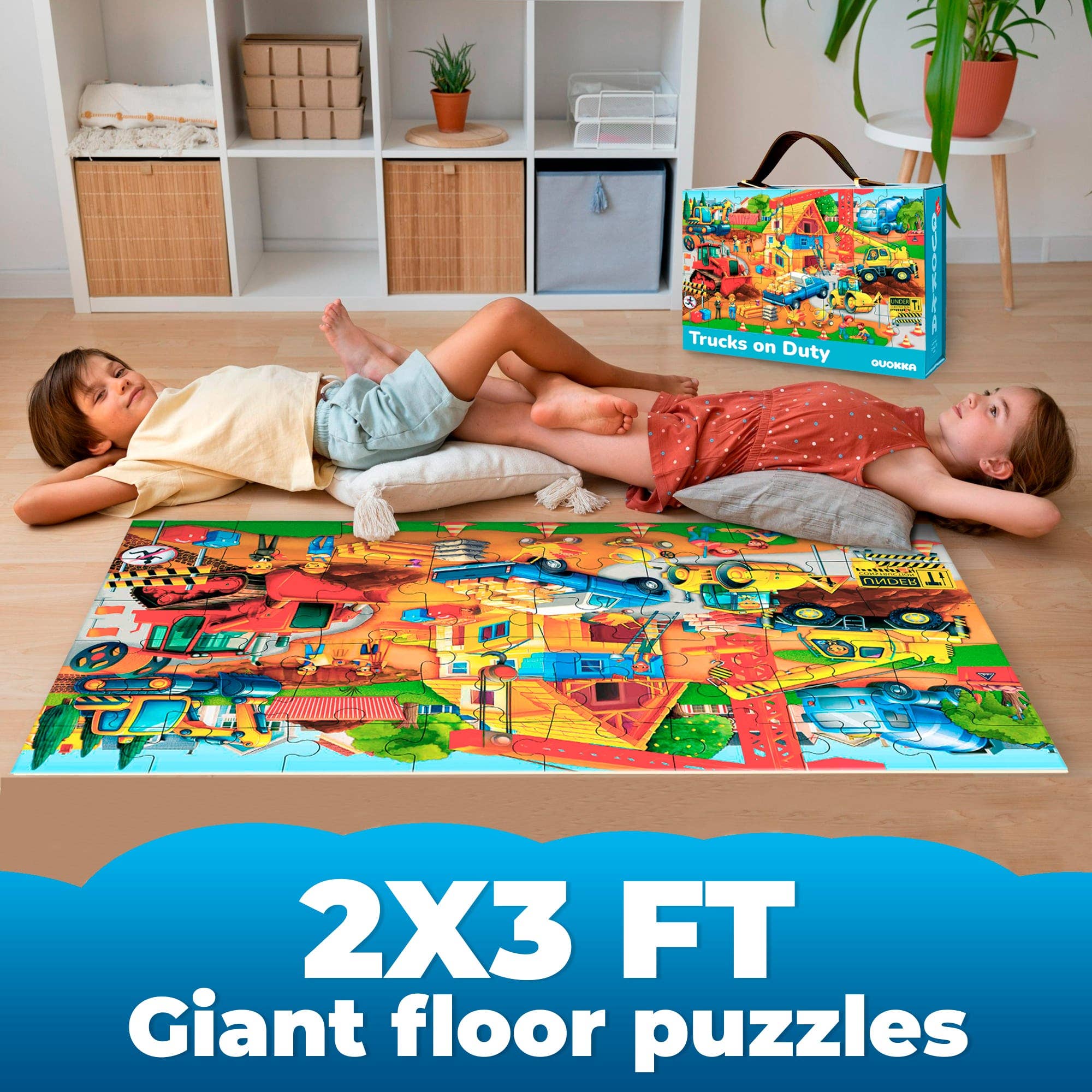 QUOKKA - Wholesale Puzzle - Kids - 2x3 FT Giant Floor Puzzles for Kids | Construction4