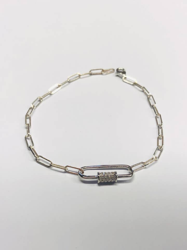 Zartes Perlenarmband Rhodium Silber 925 für den Großhandel von DEMARCA