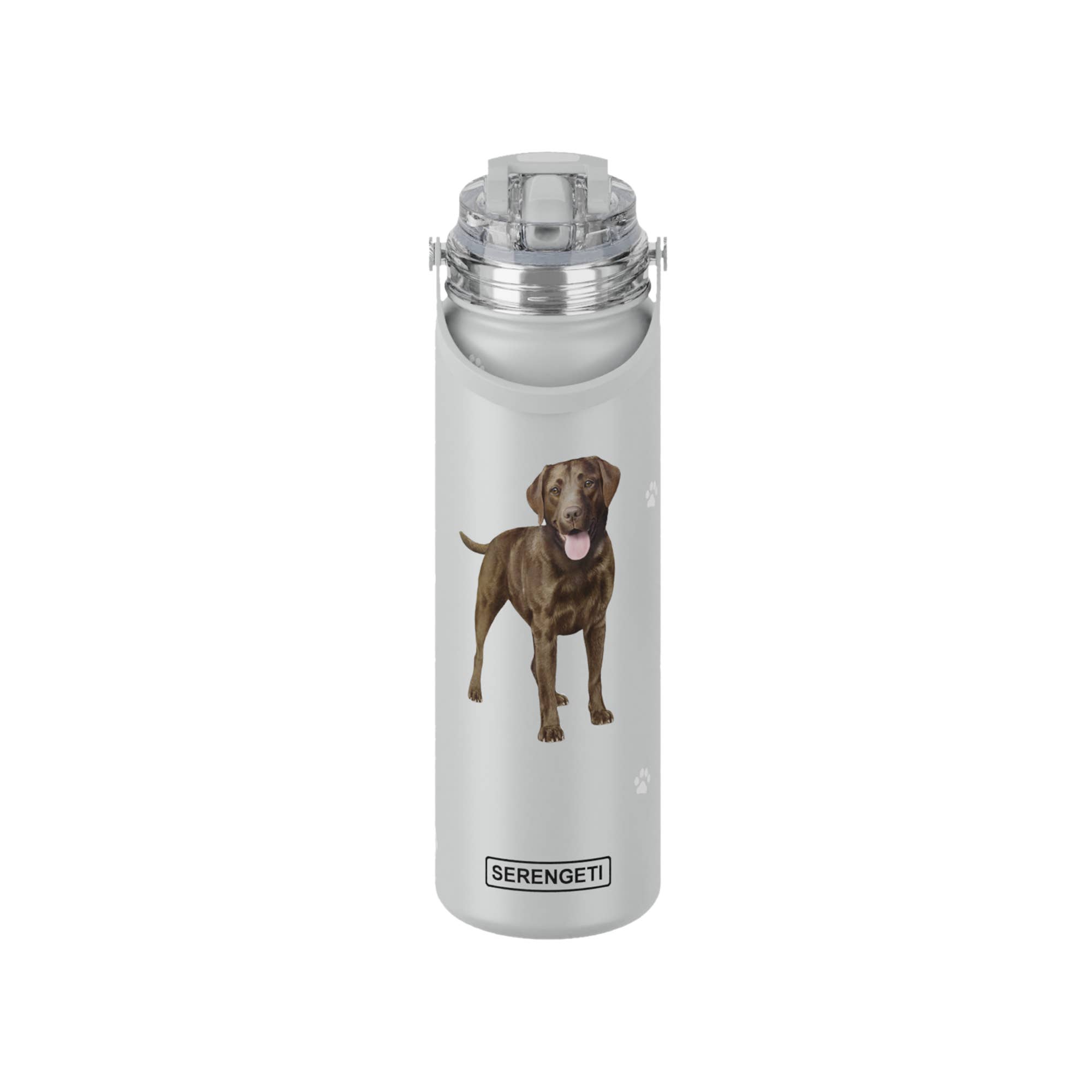 E&S Pets - Vente Bouteilles d'eau - Bouteille d'eau en acier inoxydable Labrador chocolat - 710 ml