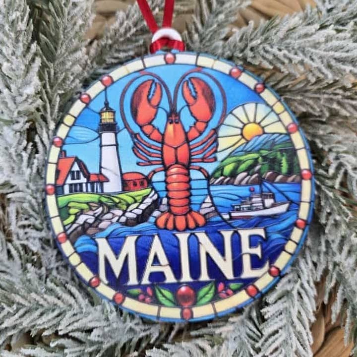 Maine State Christmas Ornament - Collectible Keepsake for wholesale by Sixth & Sunshine