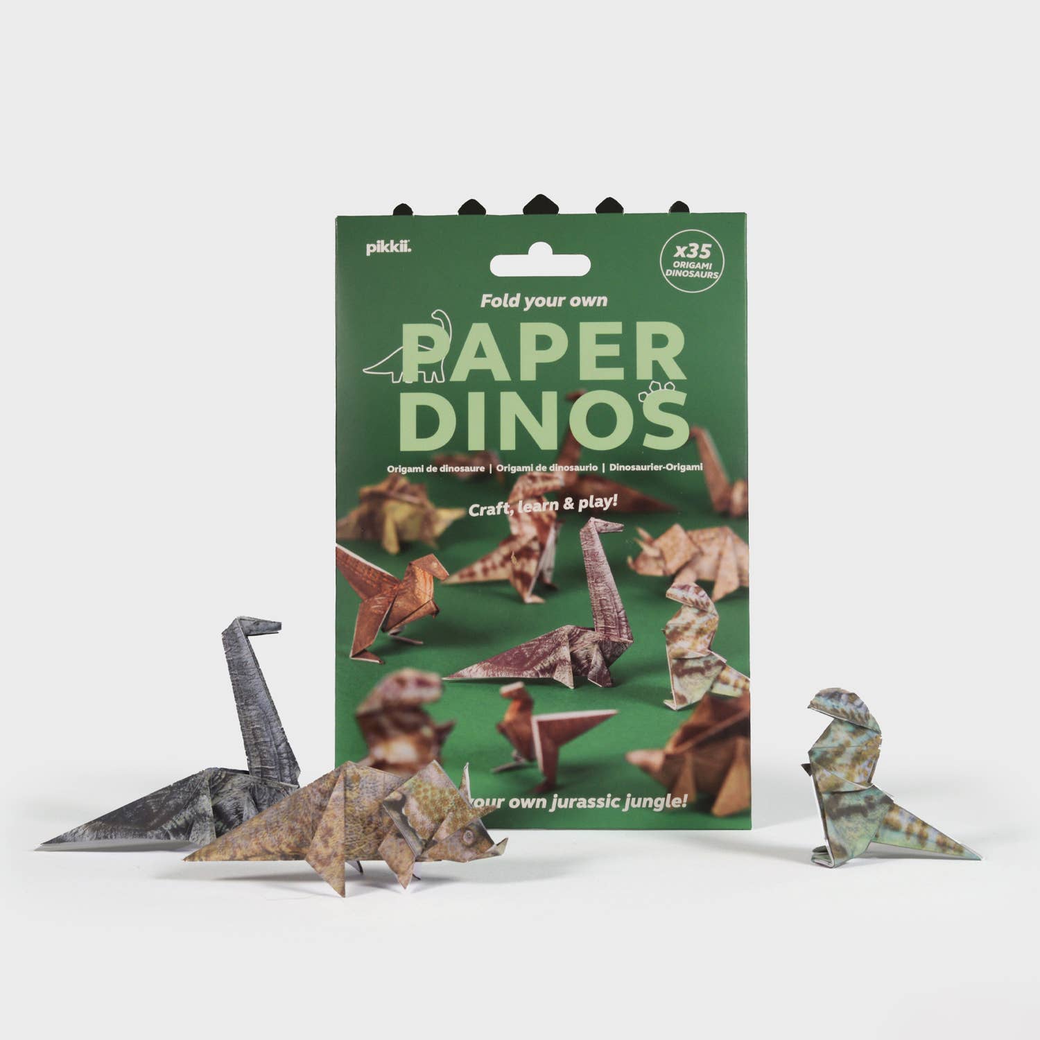 Pikkii – wholesale Origami/Kirigami paper – Paper Dinos | Perfect for Dino Enthusiasts | Cute DIY Kit2