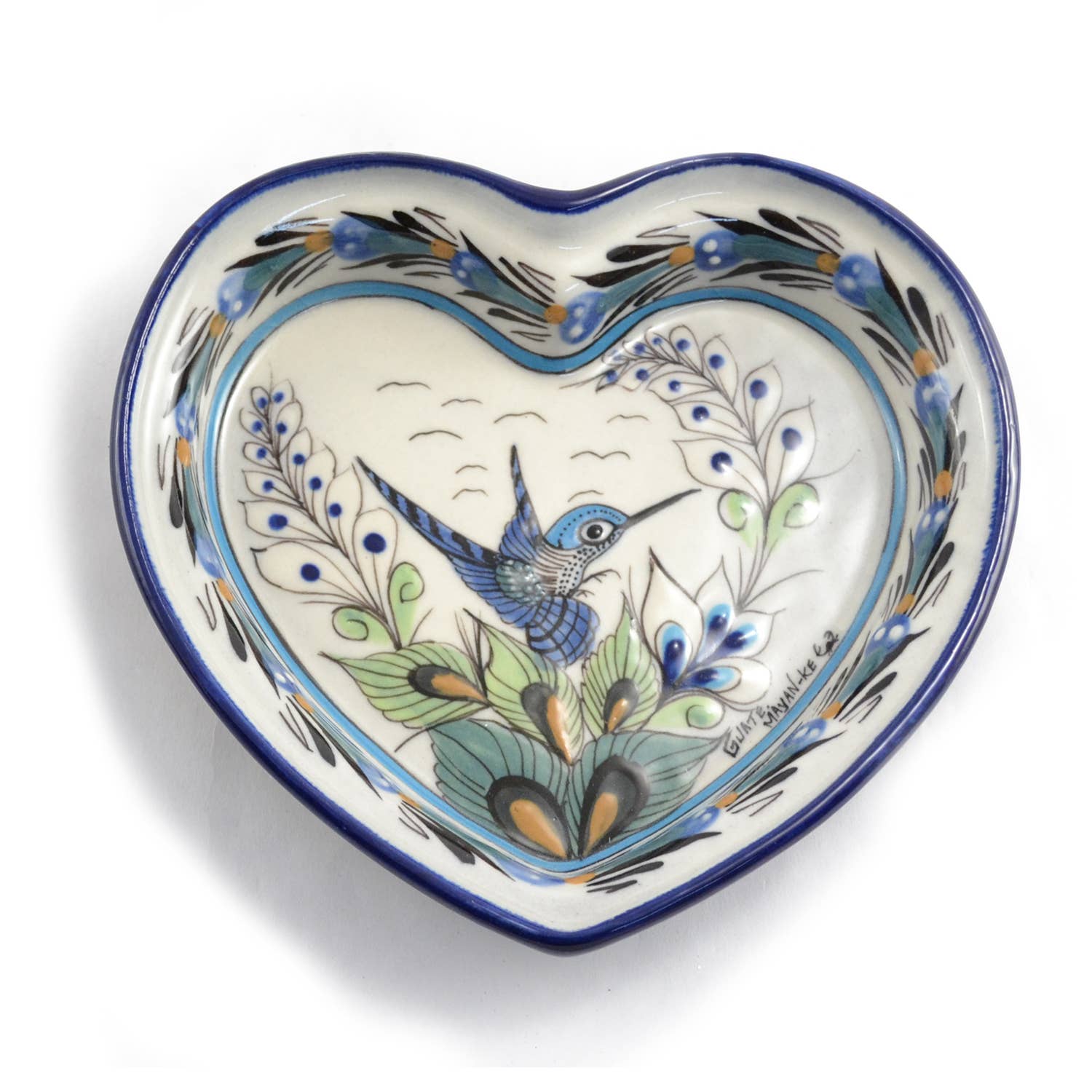 Lucia's Imports – wholesale Decorative plate/dish/bowl – Wild Bird Heart Dish1