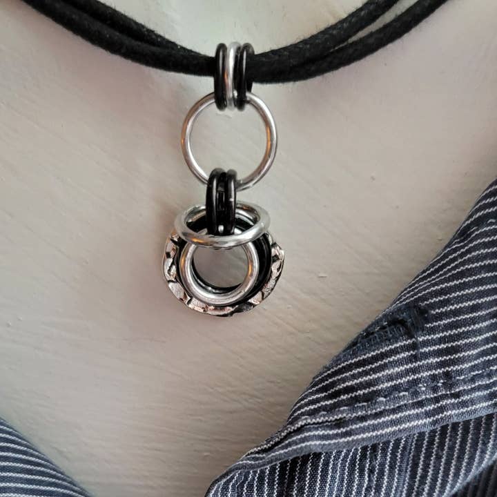 Silver Fiesta Pendant Cord Necklace/Boho/Western Jewelry for wholesale by Teahan K Jewelry