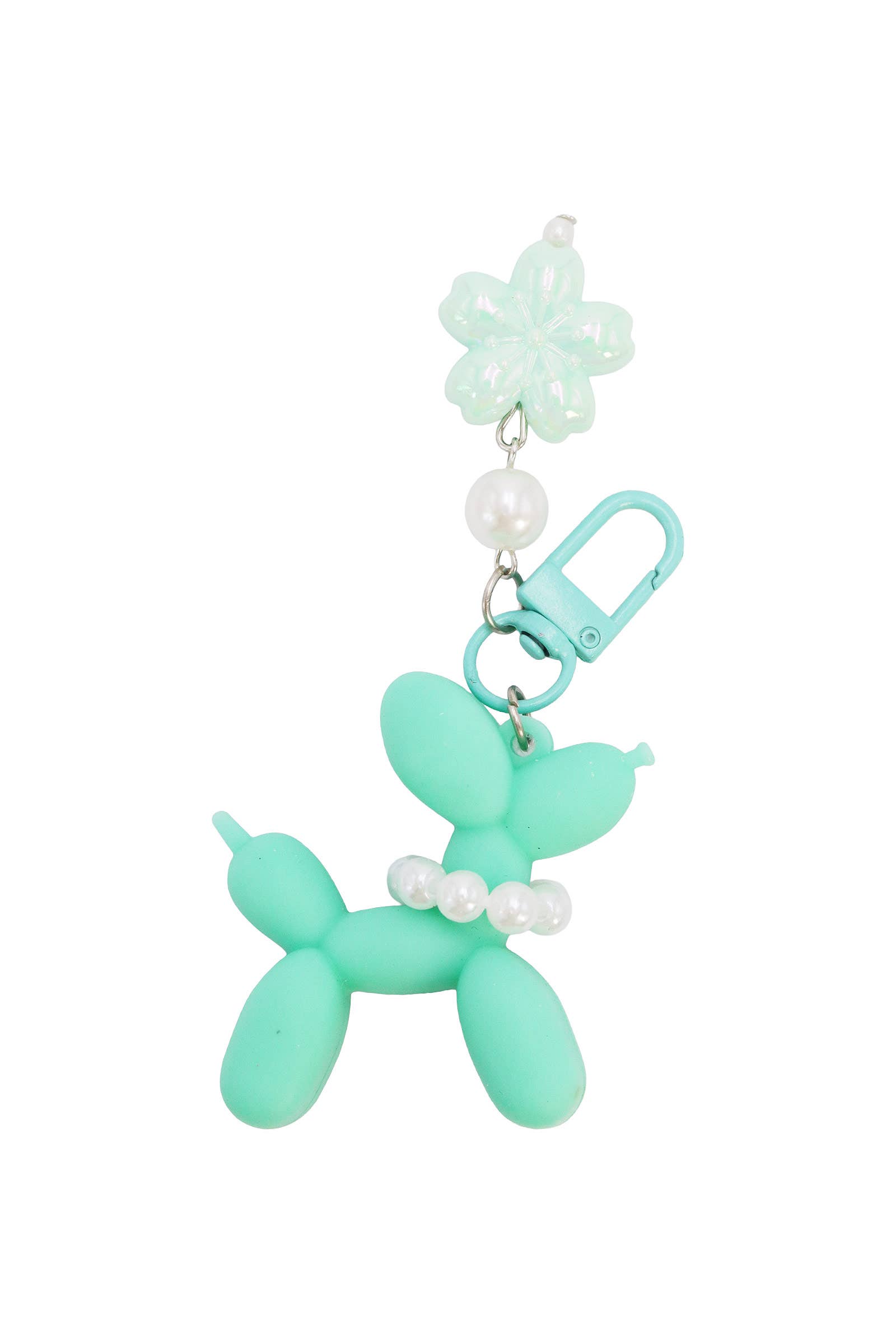 ASSORTED Matte Balloon Dog Pearlescent Resin Key Chain for wholesale on Faire13