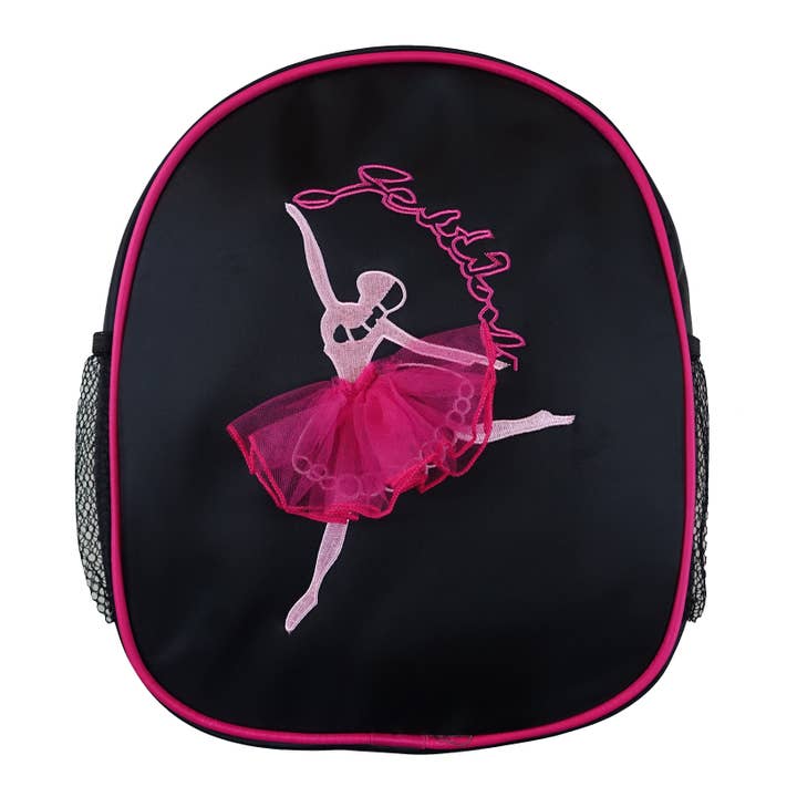 Mochila Negra con Chica de Ballet Rosa Fucsia para venta al por mayor de Wenchoice