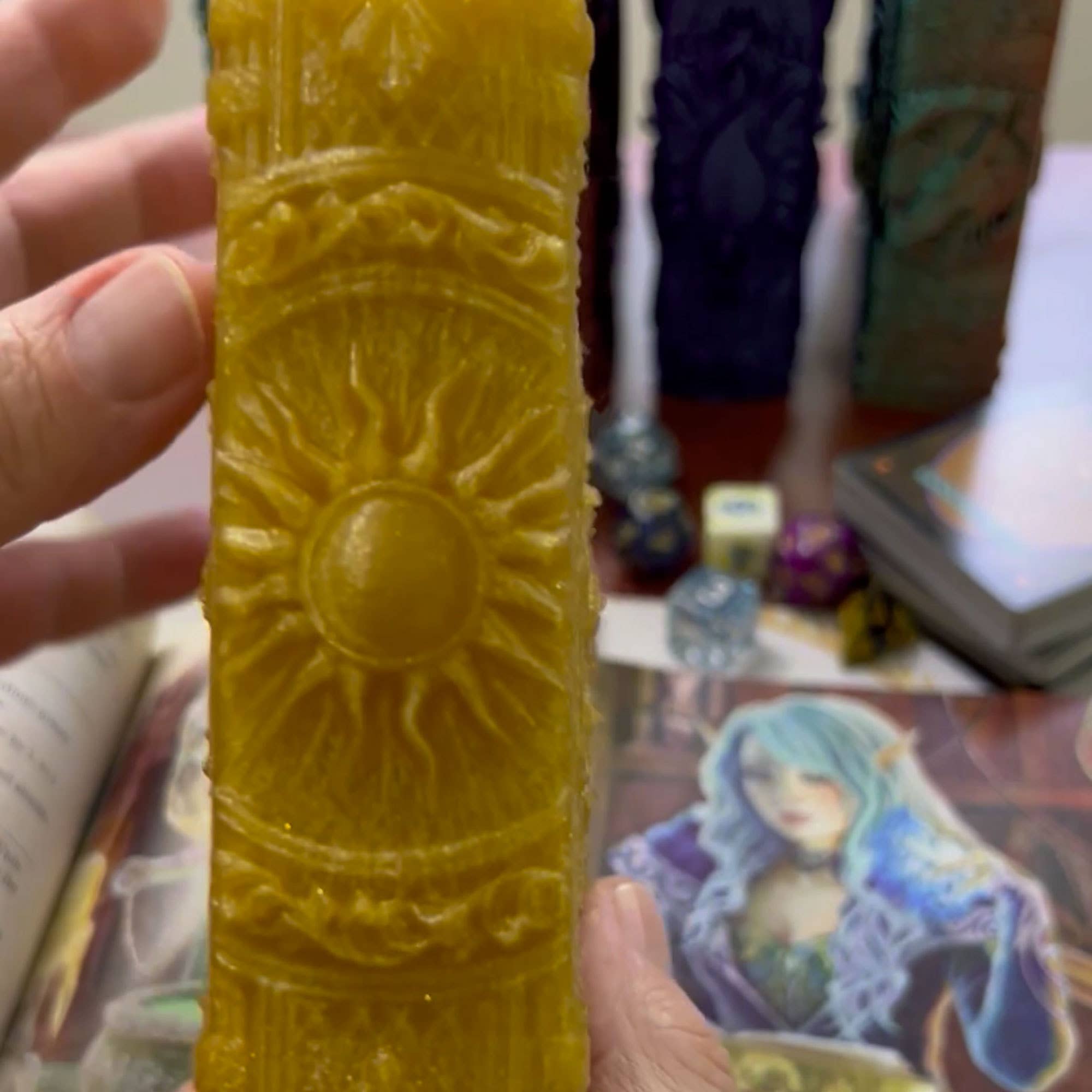 American Carver LLC - Wholesale Dice - Light Magic Storage Tome for TTRPG, MTG, Pokemon, D&D Gaming3