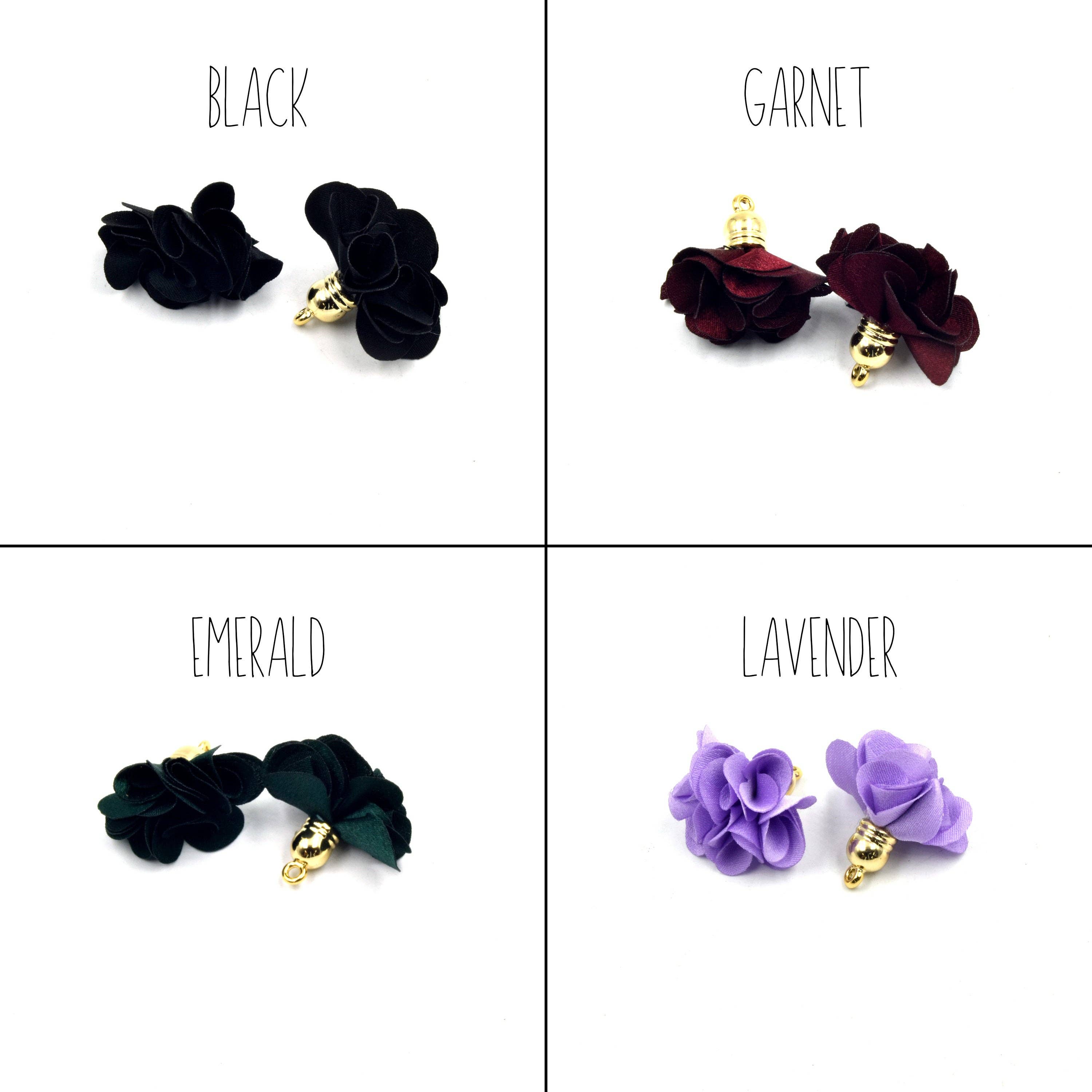 Only Beads - Venta al por mayor Material para manualidades - Borlas, gorra pequeña con borla rosa en oro claro, colgantes con borlas4