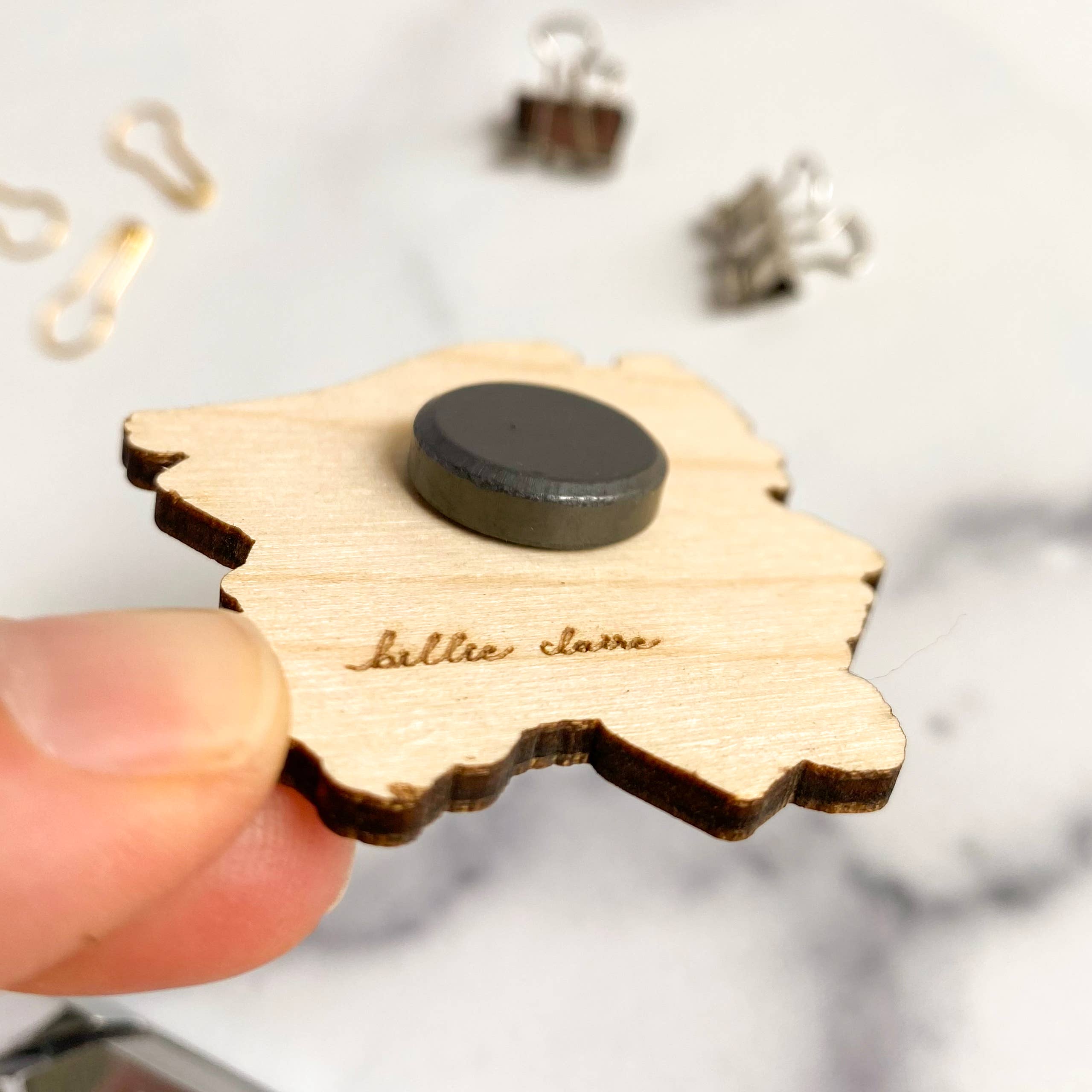 Billie Claire Illustration (Handmade) - Wholesale Magnet - Custom City-Specific Wood Magnets8