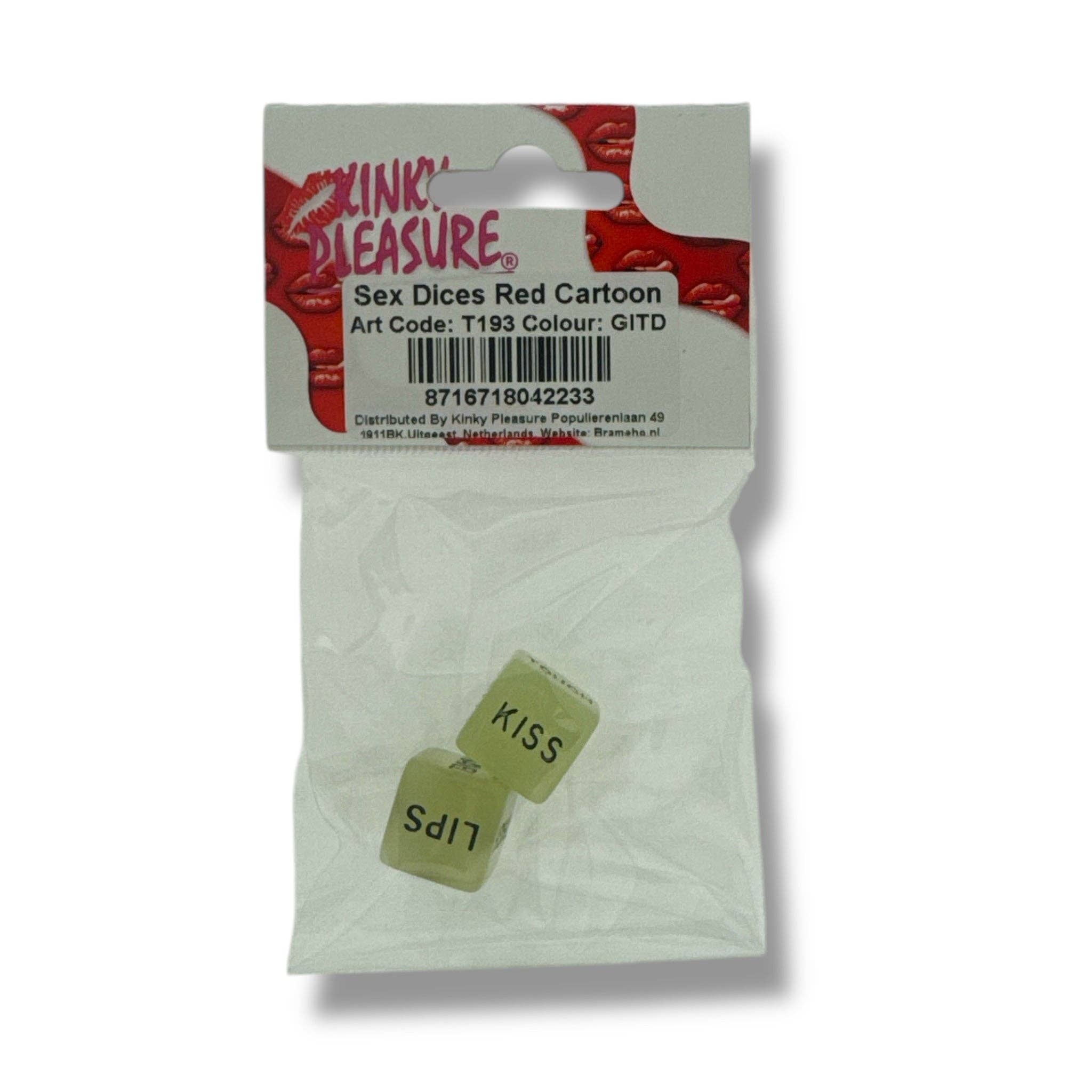 Kinky Pleasure - Vente Dé - Kinky Pleasure - T193 - Dés Érotiques Avec Texte - 2 Pièces - Brille Dans Le Noir1