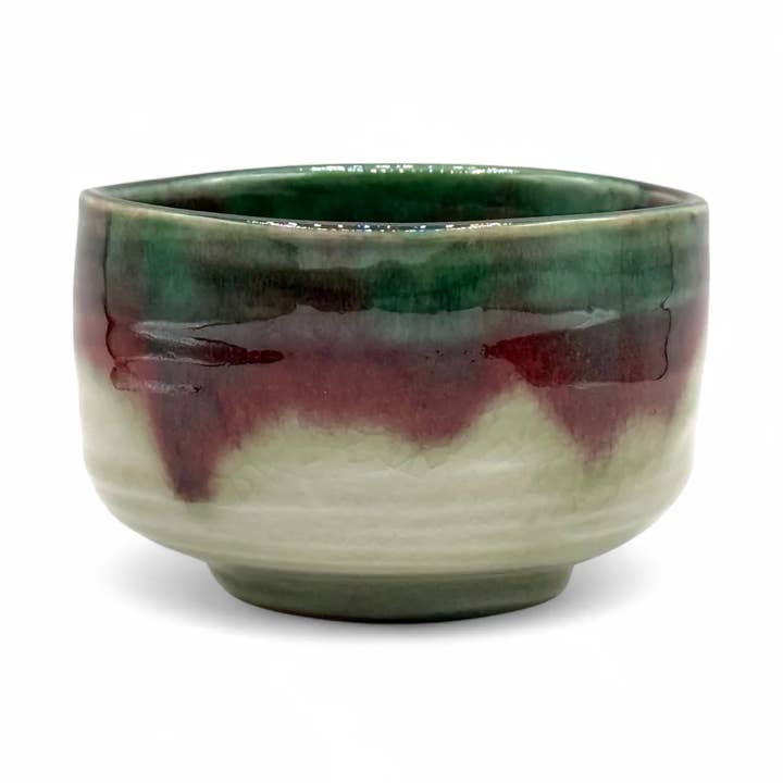 Toho Shinsa Celadon Green Mino-yaki Chawan - Japanese Matcha Bowl for wholesale by Inoue Tea