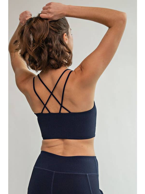 Sunday Morning - Wholesale Sports Bra - Women's - T5097PL37 Plus Size Adjustable Strap Nylon Rib Sports Bra3