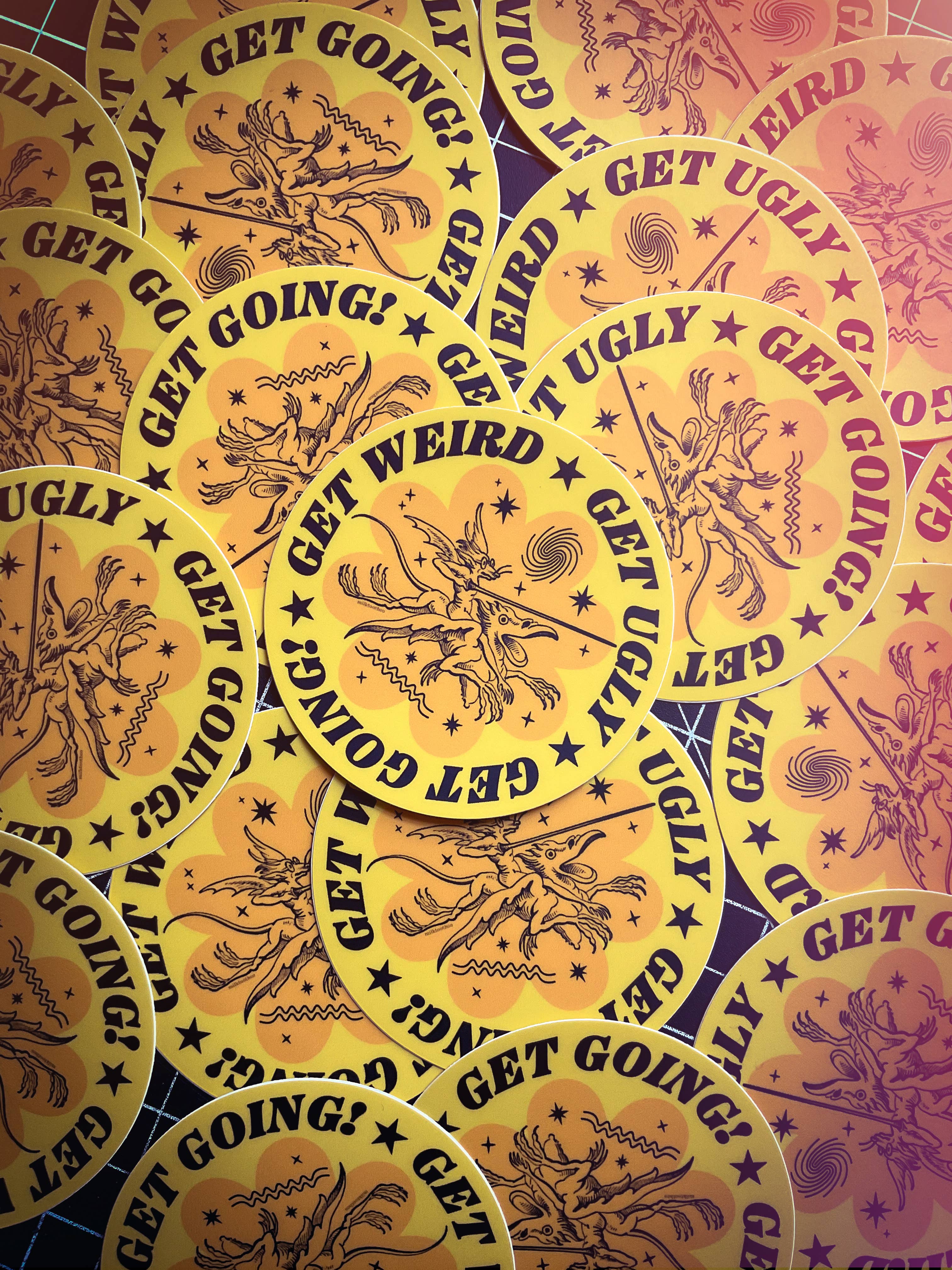 Milktooth Co - Wholesale Sticker - Get Weird! Sticker2