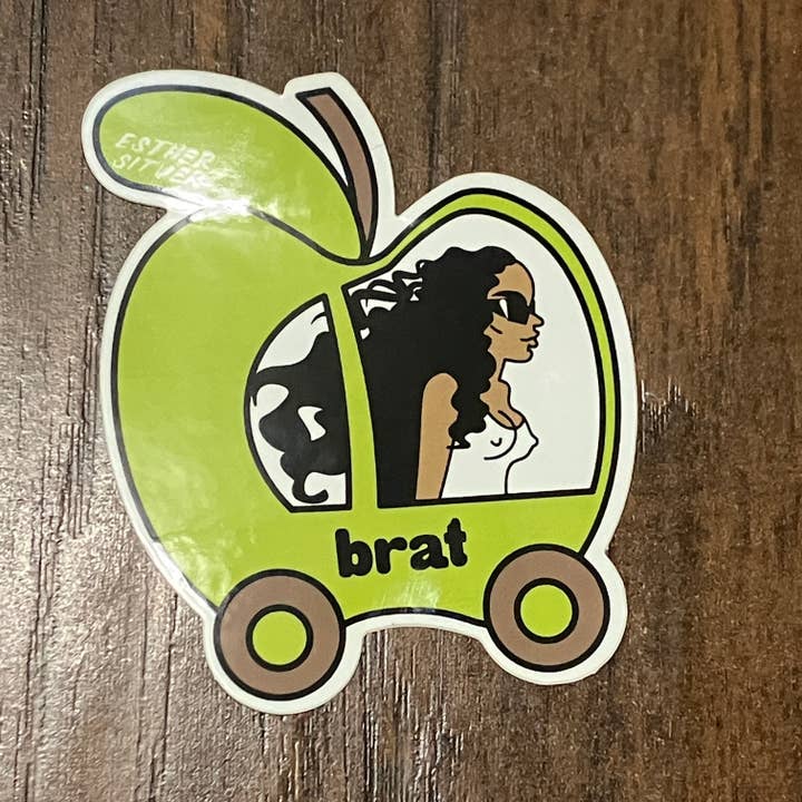 Esther Sketch - Wholesale Sticker - Charli XCX Brat Apple Sticker7