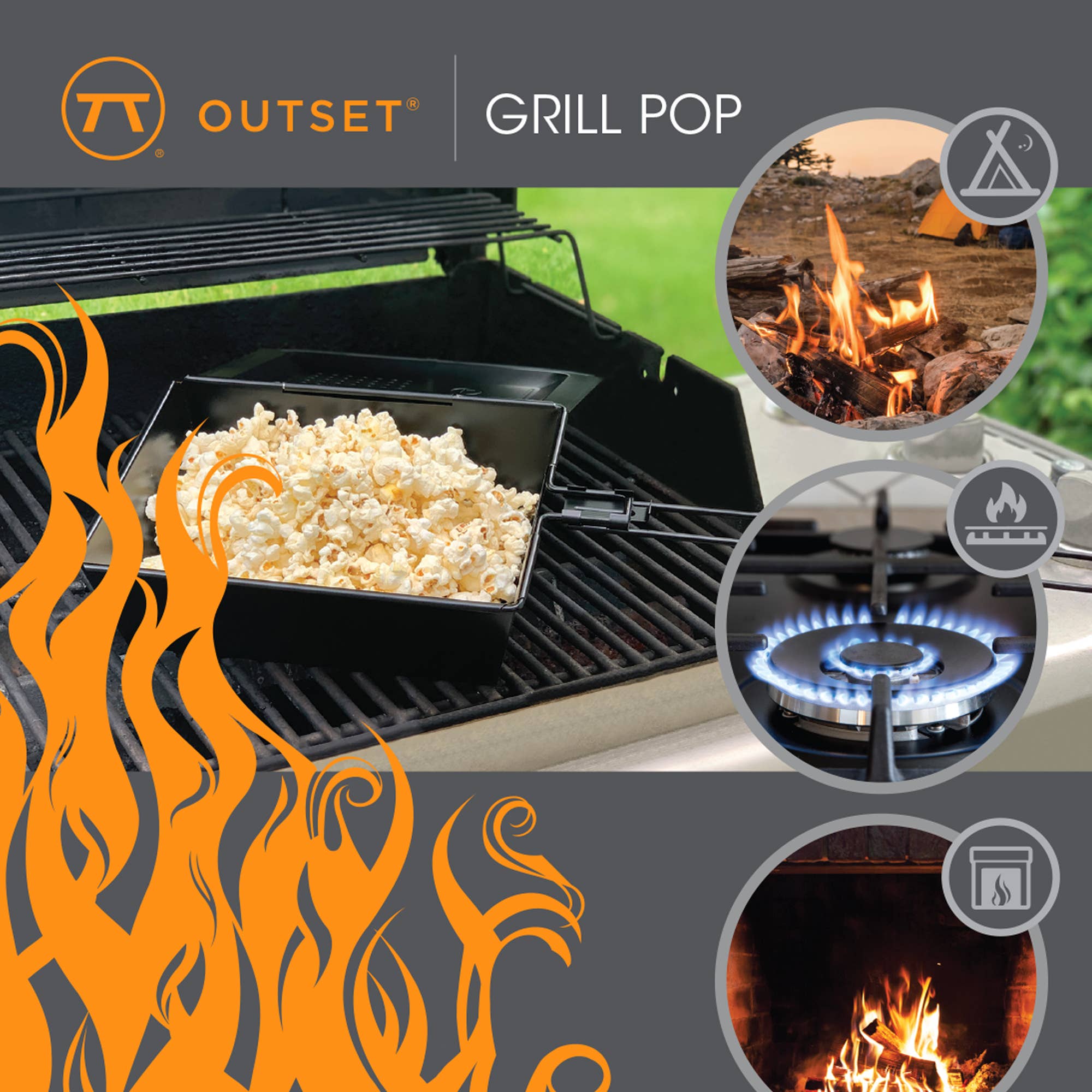 Fox Run Brands - Wholesale Kitchen Tool/Gadget - Outset Grill Popcorn Tray, 16.5” x 7.1” x 3.7”2