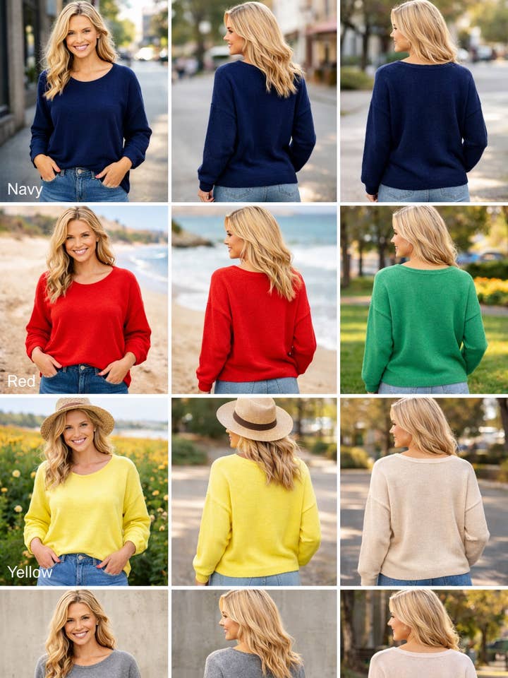 Pulôver leve de malha primavera por atacado de Ashley’s Clothing Design Inc.