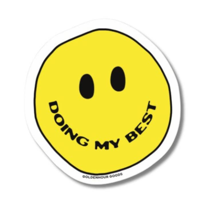 STICKER - DOING MY BEST for wholesale by Goldenhour Goods