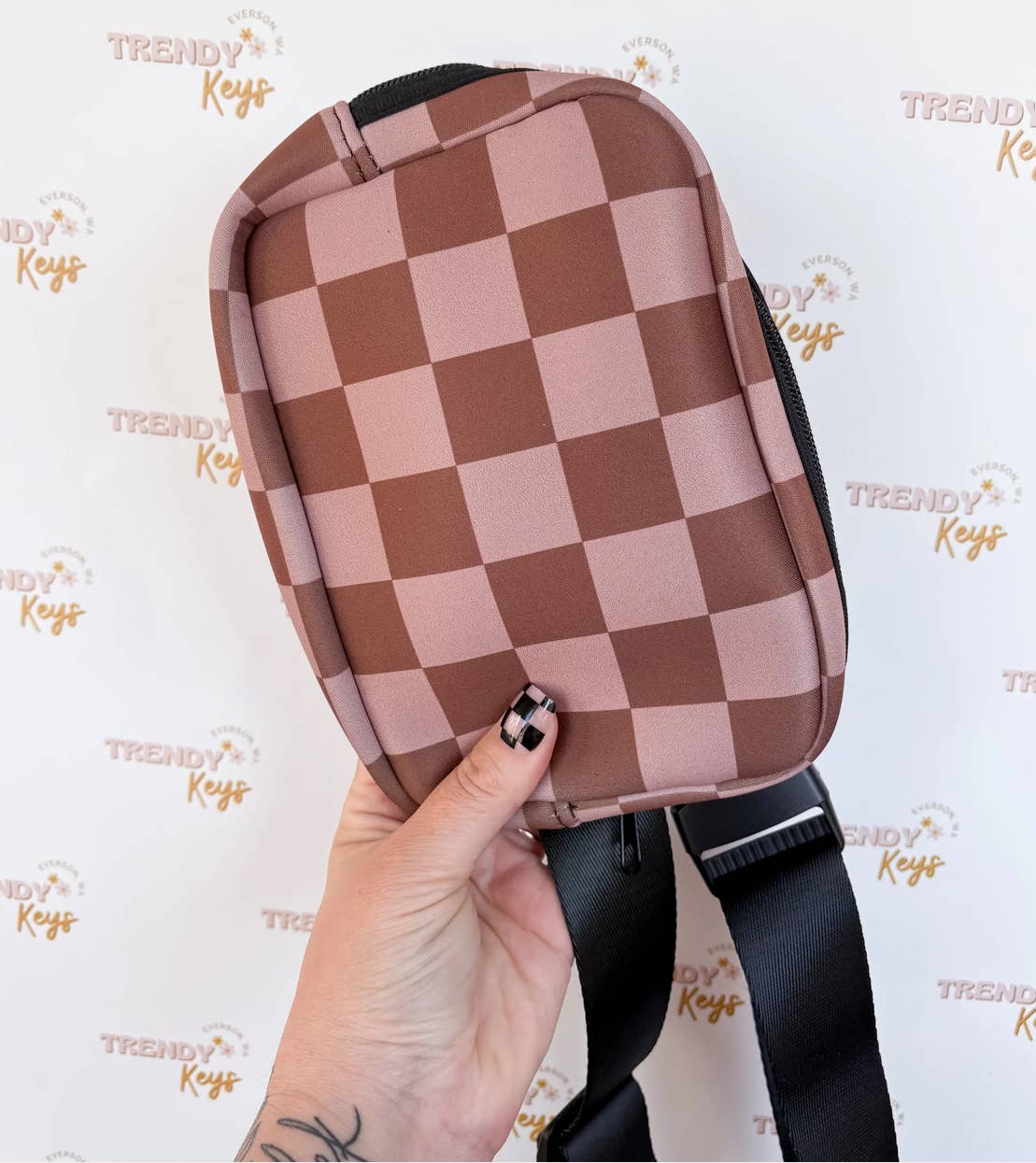 TrendyKeys - Wholesale Belt Bag - Women's - Neoprene Sling/Belt Bags, Patchable, Multiple Pockets14