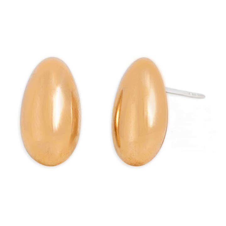 Boucles d'oreilles en forme d'œuf en bronze 15x8mm pour la vente par Nina Designs