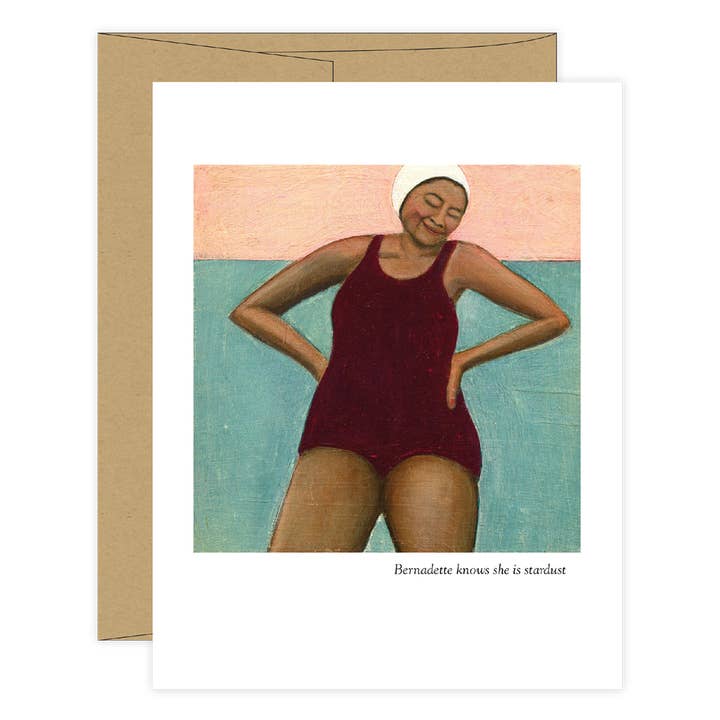 Bernadette Knows She Is Stardust, Notecard, Blank Inside for wholesale by Daphne Confar