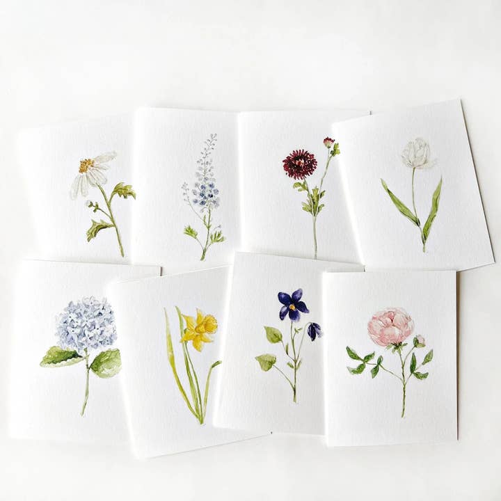 emily lex studio – wholesale Stationery/notecard set – garden flowers assorted notecard set2