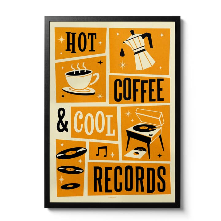 Hot Coffee Cool Records for wholesale by Telegramme Paper Co.