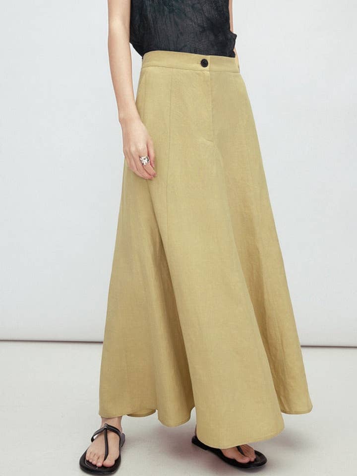 Linneblandning A-line maxikjol för wholesale av Juniper Theory